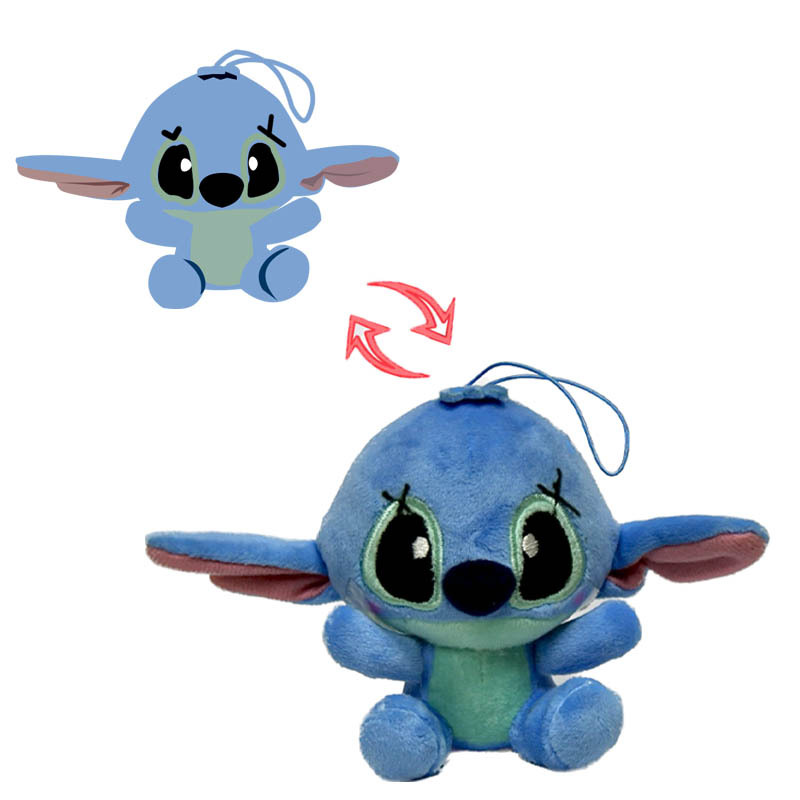 Custom Stitch Plush Keychain Cute Cartoon