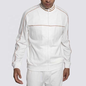 All'ingrosso Logo personalizzato 2 pezzi con Zip girocollo tute da <span class=keywords><strong>uomo</strong></span> pesanti in <span class=keywords><strong>velluto</strong></span> in pile per <span class=keywords><strong>uomo</strong></span> - Product Image 5