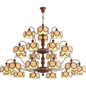 Song Dynasty Aesthetic Chandelier Multi Head Led <b>Light</b> For Living Room Villa Staircase <b>Lighting</b> - Product Image 3