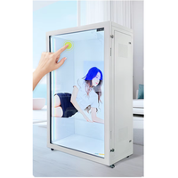 Écran tactile interactif LCD transparent 3D holographique de 55 pouces pour affichage publicitaire en intérieur, vitrine LCD Holobox, garantie 3 ans