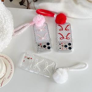 Custodia per <span class=keywords><strong>iPhone</strong></span> 17 Pro Max con fiocco a pois e perle, impugnatura morbida, compatibile anche con <span class=keywords><strong>iPhone</strong></span> 16/15/14 - Product Image 2