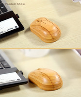 Souris optique en bois de bambou, ordinateur portable, PC, souris, 2.4Ghz, sans fil, USB, Mini batterie Rechargeable, souris silencieuse, ensemble cadeau