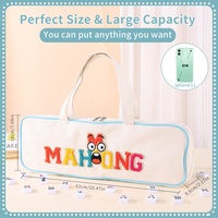 Sac de transport moderne et portable FACCUB en toile pour Mahjong, avec imprimé Poisson Koi Porte-Bonheur, pour enfants, idéal pour le divertissement