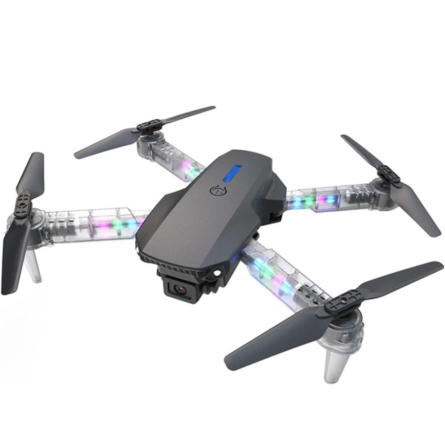 DWI Dowellin Drones with 4k Camera E88 Folding Drone With HD Camera, Mini Drones with Transparent LED Folded Arms