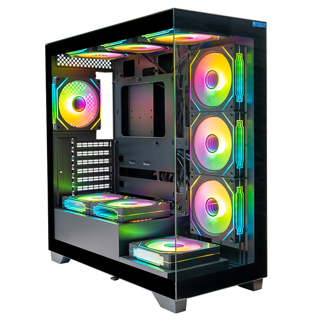 Open Frame MicroATX PC for Test Bench Case Mini Gaming Computer Chassis with Motherboard Tray No Panel Design