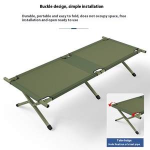 <span class=keywords><strong>Lit</strong></span> de camp pliable portable en alliage d'aluminium, moderne et simple, pour l'<span class=keywords><strong>extérieur</strong></span>, idéal pour les situations d'urgence et les pauses déjeuner, en acier, vente en gros OEM - Product Image 2