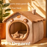 Chenil universel pour animaux de compagnie quatre saisons hiver chaud petit lit pour chien/chat maison/villa vente en gros polyester matériel
