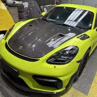 Nouvelle grille d'admission d'air en fibre de carbone, pare-chocs avant, garde-boue pour 718 RS 982 Cayman Boxster, applicable aux ailes de voiture