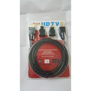 Câble HDMI 1,5 m haute vitesse, adaptateur 3 en 1 pour HDTV Micro Mini HDMI - Product Image 1