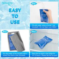 Gel de refroidissement instantané réutilisable bleu personnalisé eau de remplissage gel de glace froid instantané réutilisable congélateur avec logo pour expédition par glacière