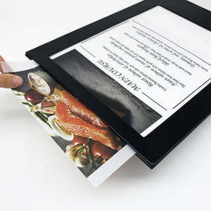 ป้ายเมนูหนังเทียมแบบกำหนดเองจากผู้ผลิต พร้อมไฟ LED 1 หน้า เมนูเรืองแสง ที่ใส่เมนูแบบมีไฟ - Product Image 5