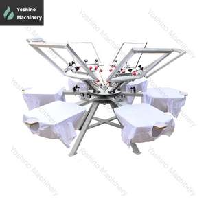 <span class=keywords><strong>Pulpo</strong></span> 6 colores 6 estaciones impresora de pantalla Manual para ropa <span class=keywords><strong>Pulpo</strong></span> De Serigrafia Serigrafía - Product Image 1