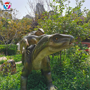 Scène de combat de dinosaures animatroniques grandeur nature : Attaque réaliste du Velociraptor contre un <span class=keywords><strong>dinosaure</strong></span> <span class=keywords><strong>herbivore</strong></span> pour exposition de parc à thème - Product Image 5