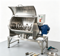 Mélangeur à ruban double spirale en acier inoxydable, agitateur de poudre sèche, capacité 200L, 4kW, pour aliments, engrais, détergents en poudre