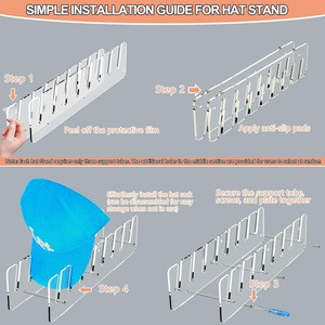 New Design Acrylic Baseball Cap Holder Portable <b>Hat</b> Display <b>Stand</b> for Organizer - Product Image 2