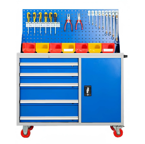 Atelier moderne grande capacité multi-fonction 4 tiroirs porte unique boîte à outils réparation automatique matériel chariot <span class=keywords><strong>de</strong></span> rangement armoire <span class=keywords><strong>de</strong></span> garage - Product Image 1