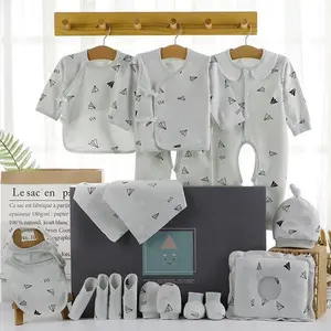 OEM 2023 new born Gift Box Set Jumpsuits 18pcs Baby Sleepwear 100% cotton new born baby clothes gift set