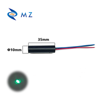 Module laser industriel de qualité supérieure, lentille PMMA compacte à mise au point réglable, D10mm, 520nm, 0,5mw, 1mw, 5mw, point vert TTL