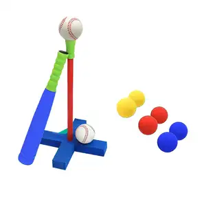 Bate de béisbol suave de espuma EVA de juguete para niños, juego de camiseta de bateo para niños, venta al por mayor, bate de béisbol juvenil