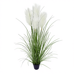 Bonsáis Artificiales Medianos al por Mayor, Cañas <span class=keywords><strong>de</strong></span> Hierba Artificial, Decoración <span class=keywords><strong>de</strong></span> Interiores, Macetas con Flores <span class=keywords><strong>de</strong></span> Cebolla Artificiales, Plantas Artificiales <span class=keywords><strong>de</strong></span> Exterior - Product Image 4