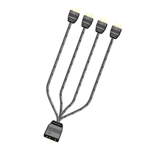 สายต่อแยก ARGB 3ขาแยก <span class=keywords><strong>RGB</strong></span> แอดเดรส1ถึง2/4สำหรับขยายคอมพิวเตอร์ PC พัดลม argh LED Series อื่นๆ - Product Image 1