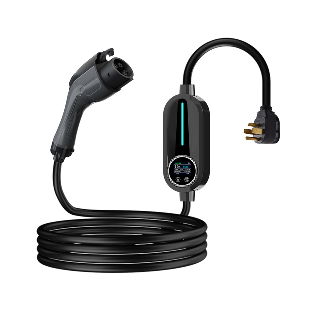 Type 1 J1772 3.5kW 16A Portable EV Charger CE ROHS Certified Model DQE002 Listed Level 2 NEMA 14-50 5m IP65 Home Garage Station
