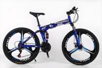 Vélos pliants en gros, 24 et 26 pouces, 30 vitesses, double suspension, freins à disque, style étudiant, unisexe, roue monobloc