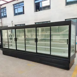 glass door wall supermarket refrigeration refrigerator upright super market display freezer vertical beverage 22.3cu ft