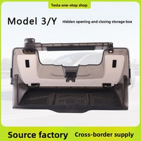 Boîte de rangement dissimulée en plastique pour tableau de bord Tesla Model 3/Y, boîte à mouchoirs pliable et plateau ETC - Accessoires en gros