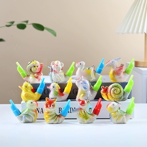 Sifflets d'eau animaux peints à la main, styles variés, pour faire des sons d'animaux en ajoutant de l'eau, pour souvenirs touristiques et cadeaux de fête pour enfants - Product Image 4