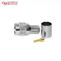 Fourniture d'usine RPTNC RP TNC prise mâle à sertir pour RG213 RG214 LMR400 RG8 extrémité de câble Rf connecteur Coaxial convertisseur coaxial