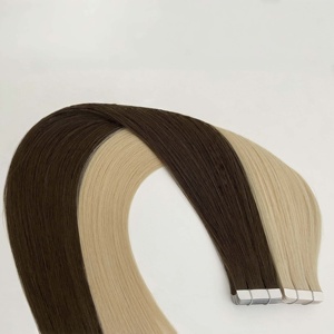 Extensiones de Cabello Adhesivas Dobles Chinas para Salón de Belleza, Cabello Humano Negro Azabache 1B de 20 Pulgadas con Puntas Gruesas, Envío Rápido - Product Image 4