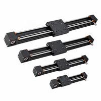 Rel Linear 100mm 200mm 300mm Aktuator Linear Teleskopik Berpenggerak Sabuk untuk Printer 3D CNC dengan Bantalan Alloy Gear