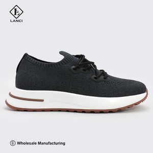 LANCI Product China <strong>Shoe</strong> Manufacturer Breathable <strong>Shoes</strong> for Men Knit Snealers Running <strong>Shoes</strong> Custom Sneakers with logo - Product Image 2