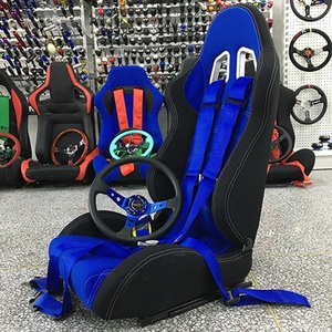 Asiento de Auto Deportivo de Diseño Personalizado, Estilo Carreras, Color Azul, Volante, Cinturón de Seguridad, <span class=keywords><strong>Interior</strong></span> de Auto Elegante - Product Image 2