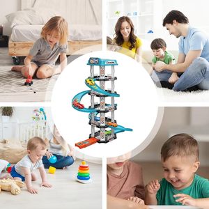 Ept Đồ chơi xe ô tô thiết kế mới bé trai chơi trò chơi thiết lập thành phố 5 tầng Racing theo dõi trượt xe đậu xe nhà để xe đồ chơi cho trẻ em - Product Image 5
