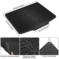 Support de rangement étroit en silicone pour évier, porte-éponge pour comptoir de cuisine, tapis de séchage de vaisselle imperméable, tapis antidérapant pour distributeur de savon, noir