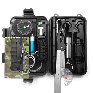 Cadeau pour lui, boîte étanche pour <span class=keywords><strong>l</strong></span>'extérieur, kit de survie 12 en 1, outil d'urgence pour la randonnée, équipement tactique, accessoires de camping - Product Image 5