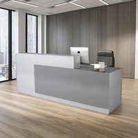 Bureau d'accueil moderne de luxe en bois blanc pour salon, clinique, hôtel, salle de sport, école ou bar, comptoir de caisse