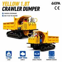 Dumper compact sur chenilles Ruibote 2 tonnes, robuste, tout-terrain, moteur diesel, pour travaux agricoles, jardinage, construction et exploitation minière