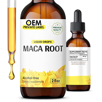 Gouttes liquides de racine de Maca Teinture de Maca bio Hommes Femmes Noir Rouge Extrait liquide de Maca Vegan Strong Men Energy Supplément fessier