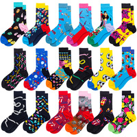 Chaussettes en coton drôle de haute qualité en tricot personnalisé unisexe hommes