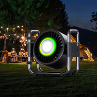 Ventilateur portable rechargeable ODM dernière génération pour la maison, le bureau, le camping, rotatif, avec éclairage LED RGB 16000mAh