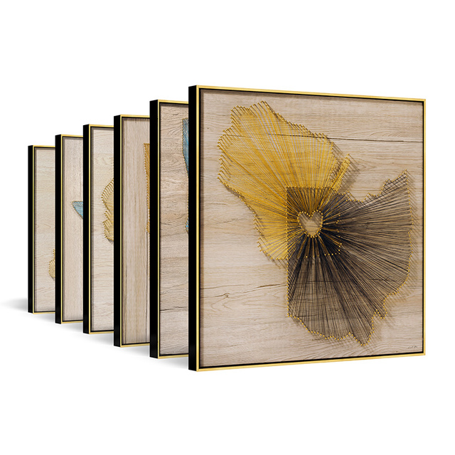 Wholesale Decorative Three Dimension Light Luxury Modern Home Entrance Hanging Wall Painting Interior Home Decor Luxury