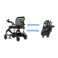 Fauteuil roulant électrique pliable portable léger en fibre de carbone pour personnes handicapées