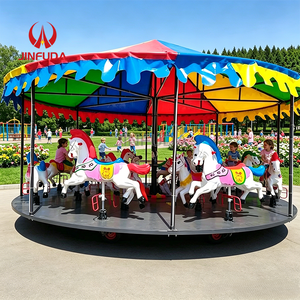 Manège rotatif à 16 places, carrousel simple pour enfants, <span class=keywords><strong>attraction</strong></span> de fête foraine en plein air - Product Image 4