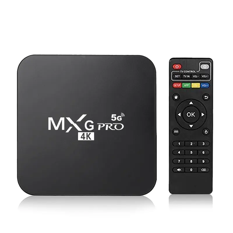 MXG PRO Set Top TV Box Android 4K, Kualitas Tinggi OEM Kustom Kualitas Tinggi 1GB 8GB 2GB 16GB RK3229 5G WIFI