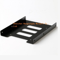 Soporte de Montaje para Disco Duro SSD de Metal Negro de 2.5-3.5 Pulgadas