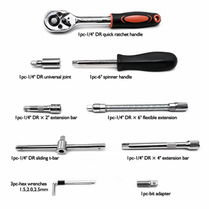 Personalizado Industrial OEM Socket Mecânica Screwdriver Tool Kit <span class=keywords><strong>Case</strong></span> Ferramentas Manuais Incluindo Wrench <span class=keywords><strong>Grinder</strong></span> Aplicação Do Carro - Product Image 6