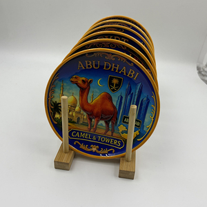 Assiettes Souvenirs de Voyage en Mélamine 3D Gaufrée avec Impression Feuille d'Or, Motif Chameau du Moyen-Orient, Cadeau Touristique Décoratif - Product Image 2